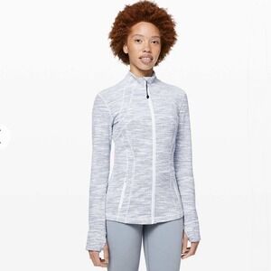 Lululemon Define Jacket Womens Size 8  Heather Gray Full Zip Pockets Thumbies